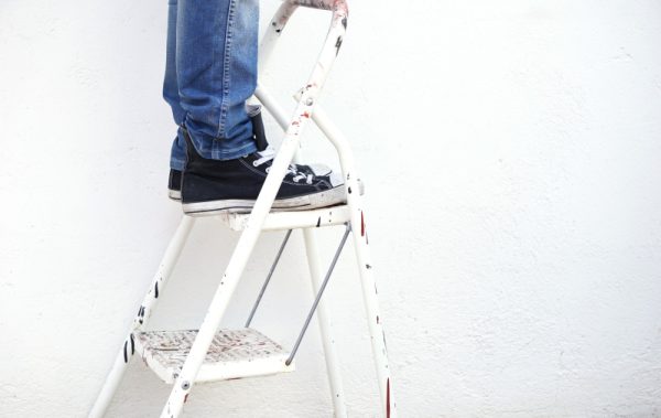 feet on ladder